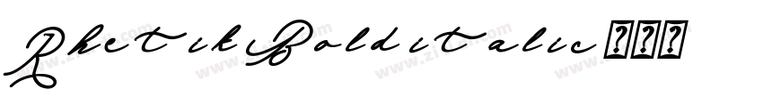 Rhetik Bold italic字体转换
